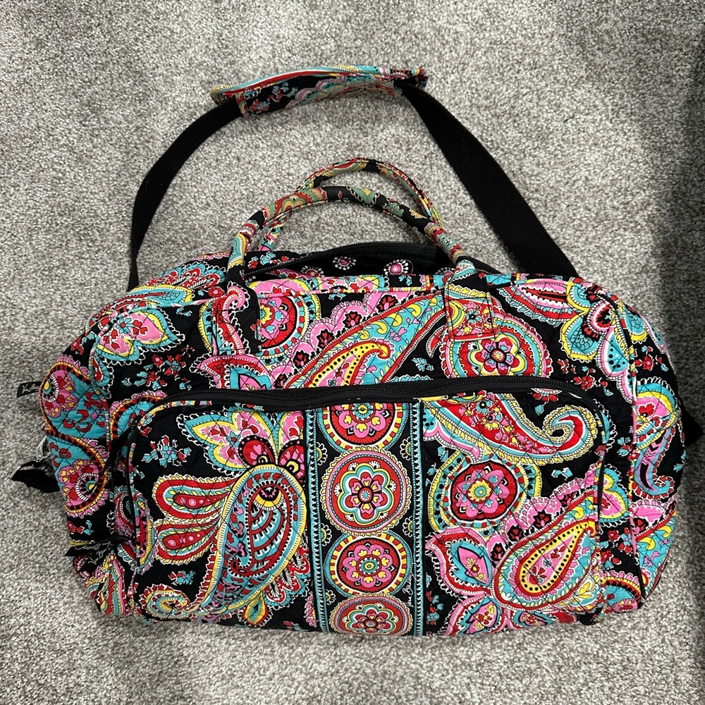 Vera Bradley parisian paisley weekender.